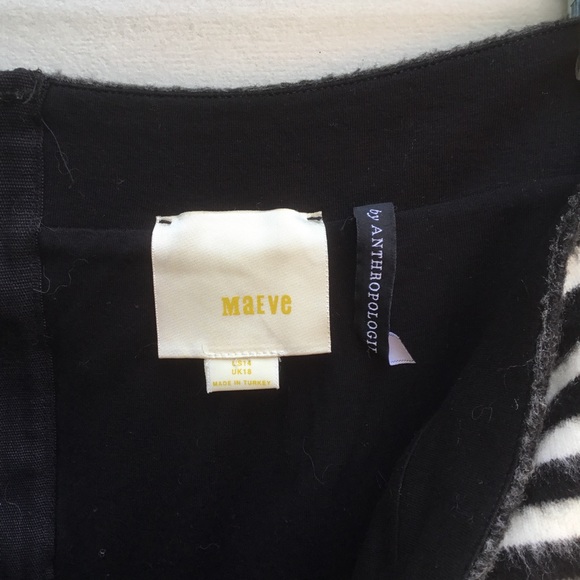 Maeve Anthropologie black & white A line skirt 14 - Picture 5 of 6
